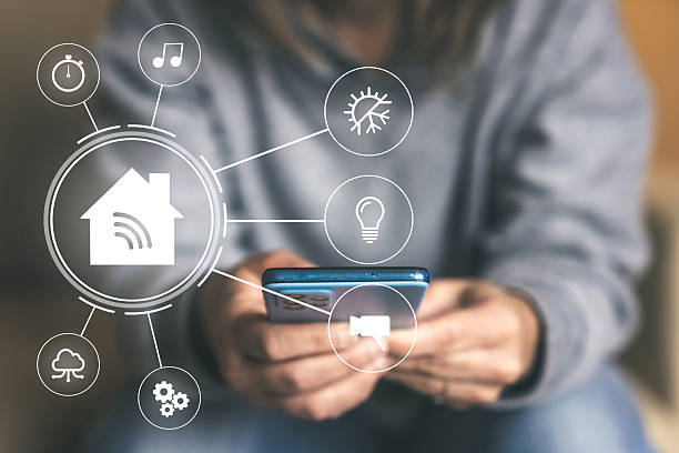 istock Controlling Home Automation Systems A Person Manages Smart House Functions and Devices Using a Mobile Application 2250982093