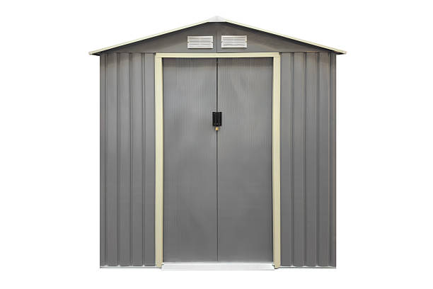 istock Gray plastic garden shed isolated on white background 2250982174