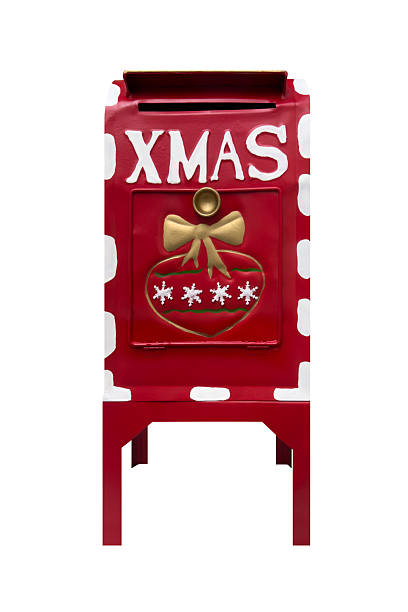 istock red mailbox for santa claus isolated on white background 2250982293