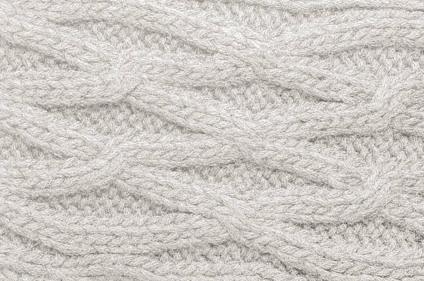 istock Cloud Dancer cable knit texture in a neutral, off-white color 2250983051