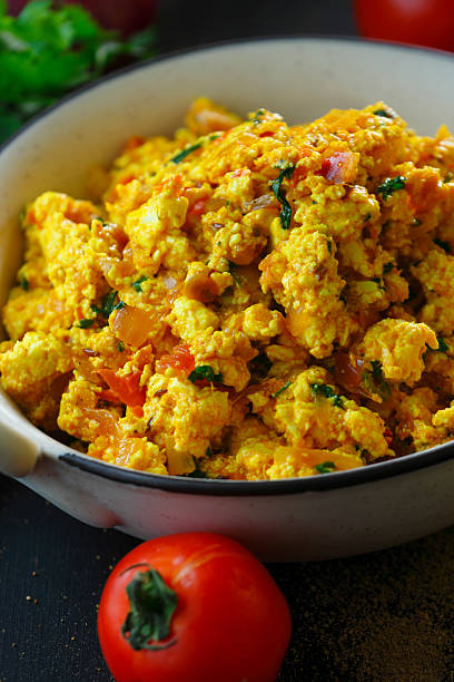 istock Authentic Indian Paneer Bhurji with Fresh Vegetables 2250984306