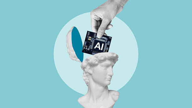 istock AI technology integrated into art and culture, thinking process modernization. AI integrating with human intelligence, evolution of technology and mind 2250988684
