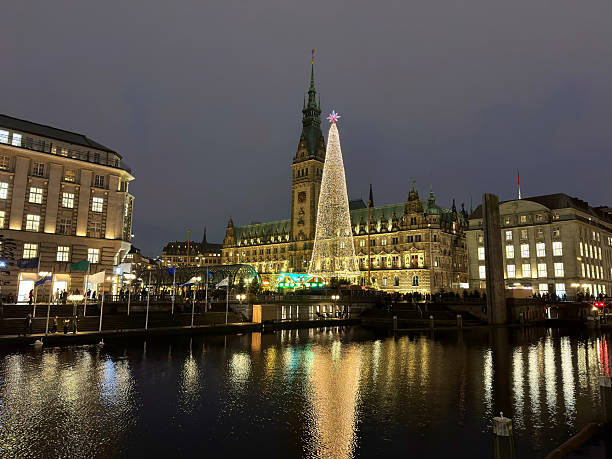 istock Christmas tree at Hamburg Rathaus 2250994214