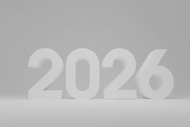 istock 2026 year number rendered in clean, bright white 3D. A minimalist, professional visual concept for future planning, annual reports, new year goals, and business projections. New Year 2026, concept 2250999975