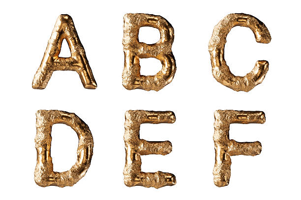 istock Letters made of raw gold 2251003240