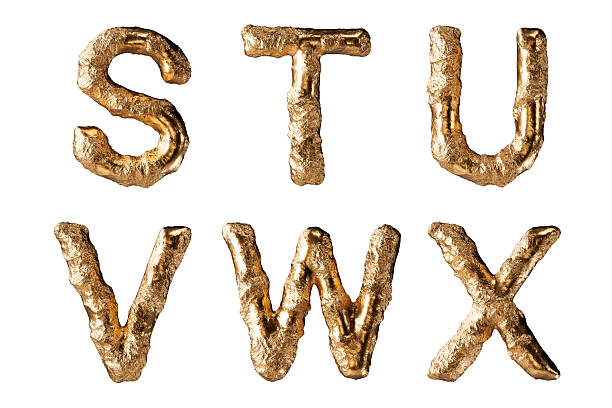 istock Letters made of raw gold 2251003248