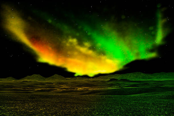 Aurora Borealis, Northern Lights in Skagafjorour Valley, Iceland -Oct 14, 2025