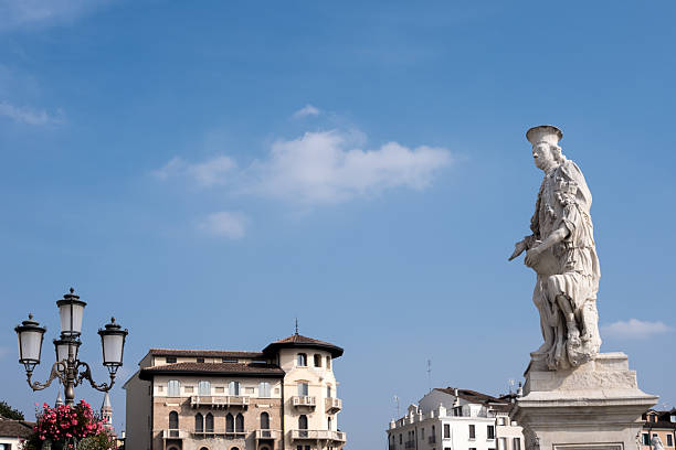 Padua, Italy - 2023, October 14 : One of the statues of the Prato della Valle square in the town of Padua or Padova in northern Italy