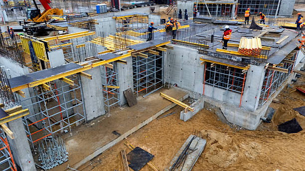 istock Construction of a private house view from a quadcopter. Selective focus 2251017894