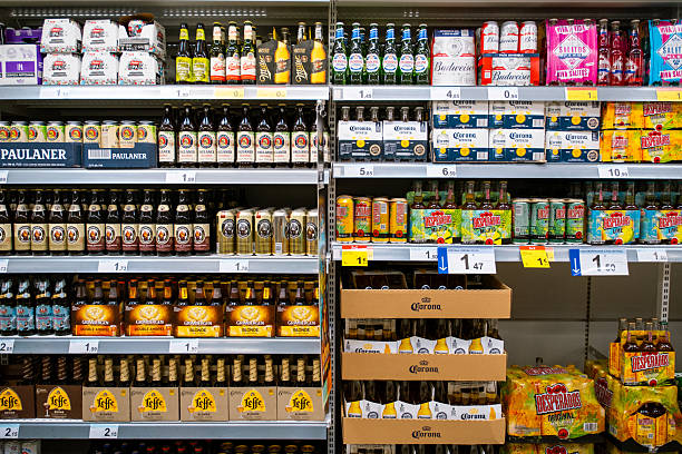 istock Multiple beers in a supermarket 2251019924
