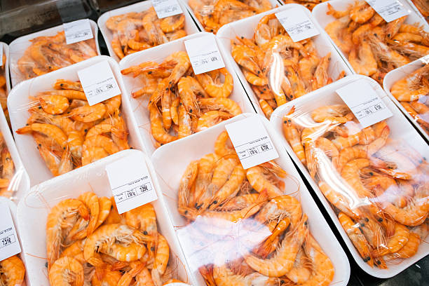 istock Packaged shrimp in a supermarket 2251020833