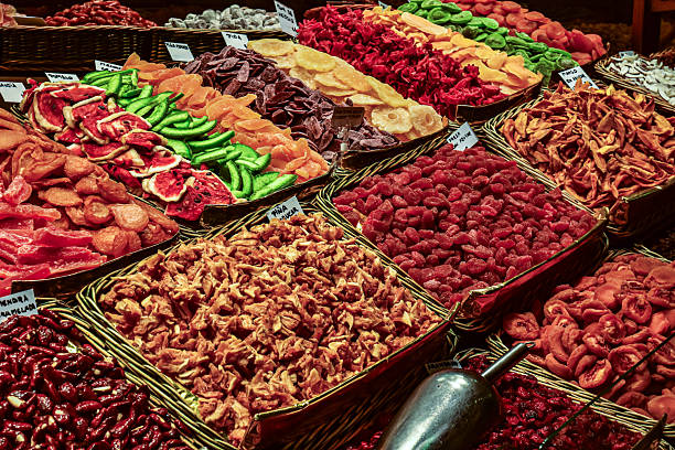istock Dried fruits market stall display. 2251024247
