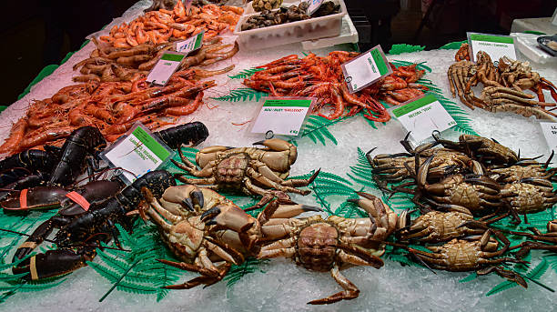 istock Fresh seafood display at a vibrant market. 2251024248