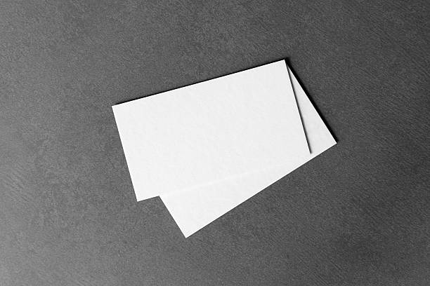 istock Business card on black background. 2251030525