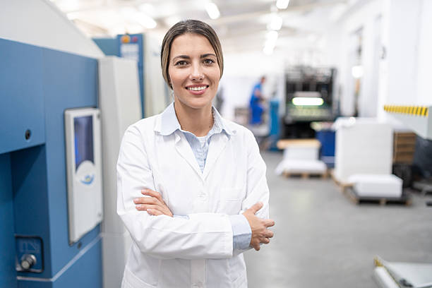 istock Woman specialist working in a modern printing house 2251031081