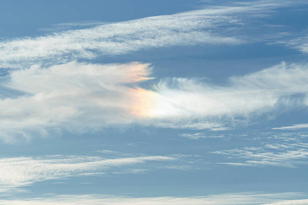 Vibrant Blue Sky with White Clouds in a Beautiful Summer Day