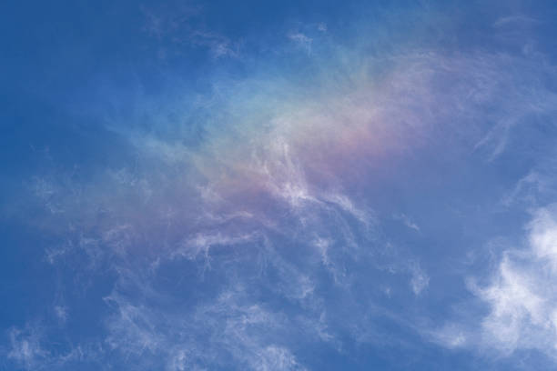 Vibrant Blue Sky with White Clouds in a Beautiful Summer Day