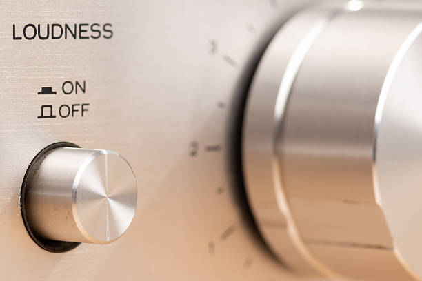 istock Close-Up of Stereo System Knob with Focus on Loudness Control 2251032798