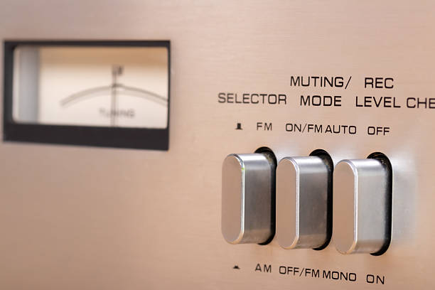 istock Close-Up View of Audio Equipment Control Panel With Buttons and Labels 2251033021