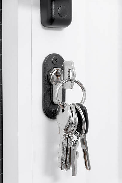 istock Keys in house door lock. 2251036293