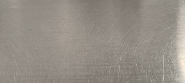 istock Used stainless steel sheet has scratches. 2251038739