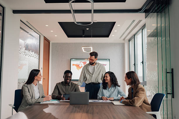 istock Diverse business team collaborating during meeting in modern office 2251059887