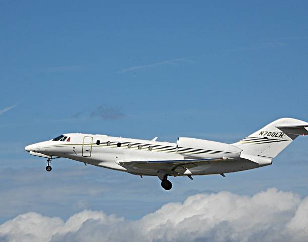 Boca Raton, Palm Beach County, Florida – USA, December 8, 2025. A Cessna Citation 750 fixed wing multi engine (12 seats / 2 engines) N700LH taking off from the Boca Raton Airport.