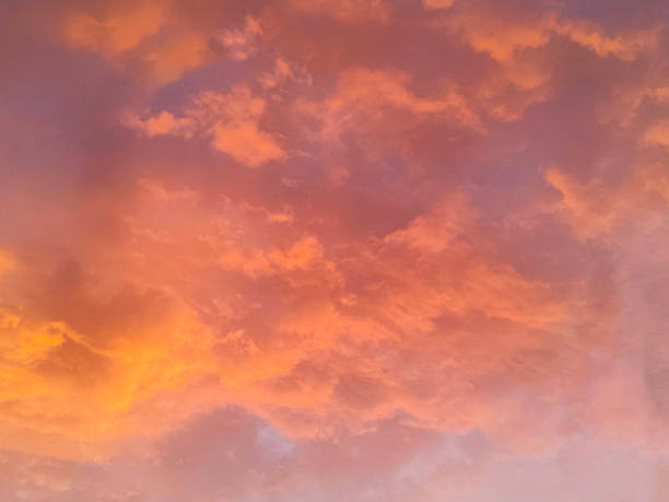 istock beautiful sky color gradient. reddish orange color gradient in the twilight sky 2251074246