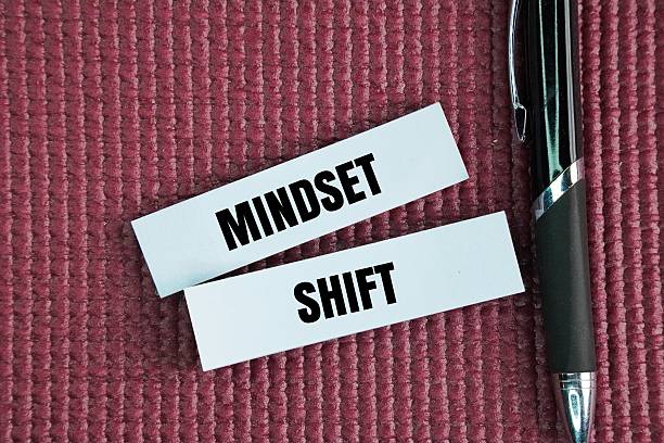 istock Word mindset shift is a change in how one perceives and approaches 2251077805