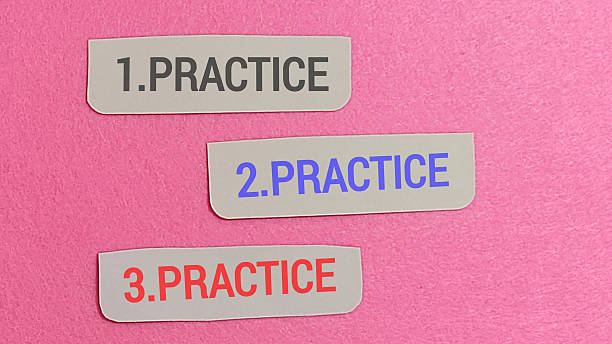 istock Three distinct practice labels numbered one two and three are arranged diagonally on a bright textured pink surface emphasizing. 2251092773