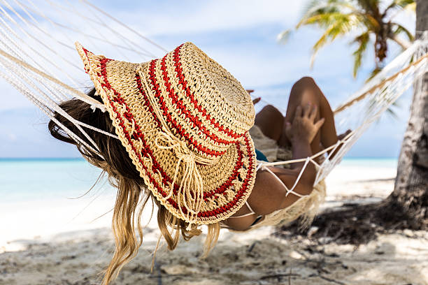 istock Relaxing in hammock on the beach! 2251112629
