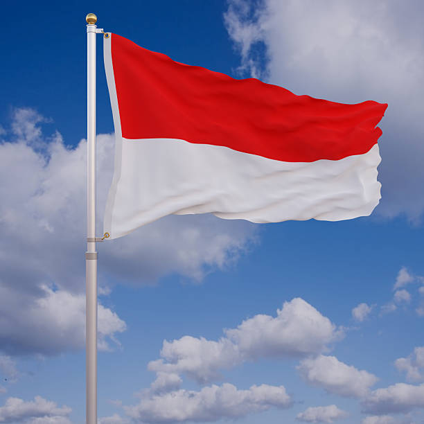 istock Waving Flag of Indonesia 2251114566