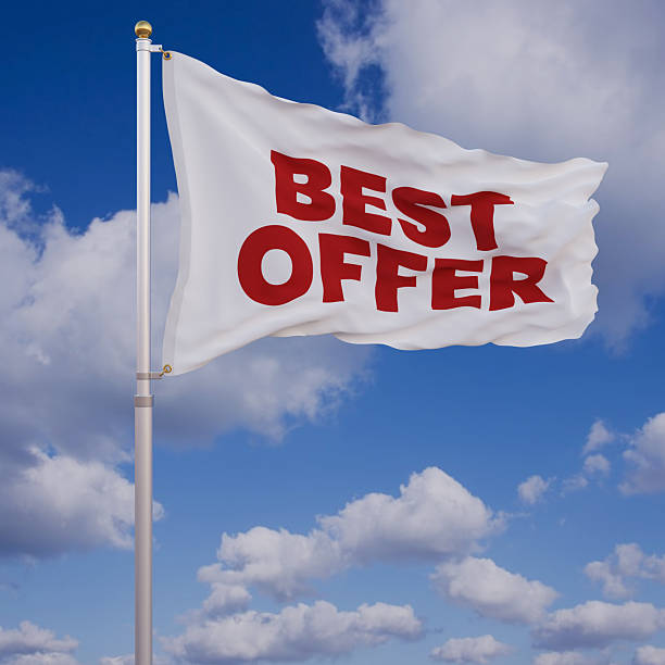 Waving White Flag With Best-Offer Text On