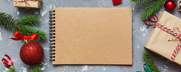 istock Christmas blank greeting card mock-up scene. Creative layout made of Christmas tree branches and paper card note. Flat lay. Nature New Year concept 2251118397