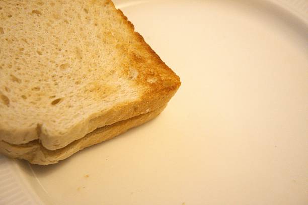 Triangle Sandwich selection on a plate.