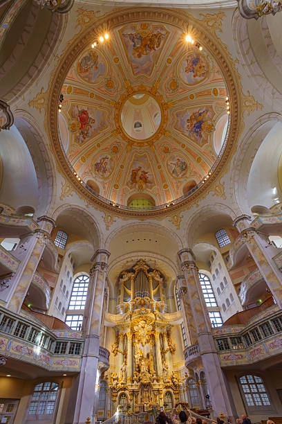 Frauenkirche Church of Our Lady Lutheran church on the Neumarkt square in Dresden, the capital of the German state of Saxony, reconstructed after its destruction in Second World War, 8 September 2024