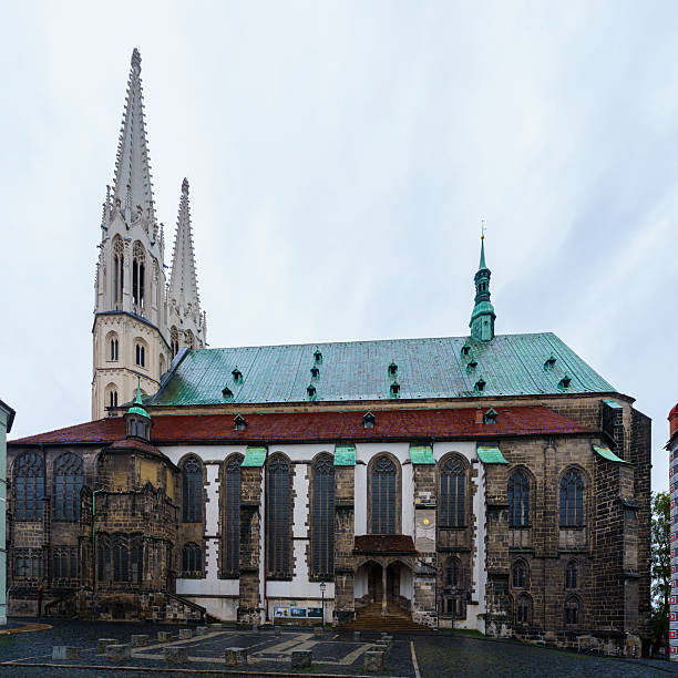 View of the church of St. Peter and Paul, in the old town of Gorlitz, Saxony, Germany