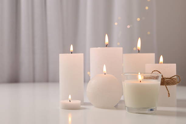 istock Beautiful composition with candles on the table 2251125957