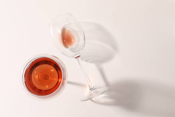 istock Glasses of wine with shadow. View from above 2251125985