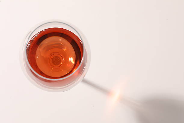 istock Glass of wine with shadow. View from above 2251125990
