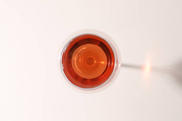 istock Glass of wine with shadow. View from above 2251126001