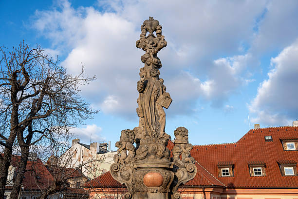 Charles Bridge and its statues, Prague, Czech Republic.