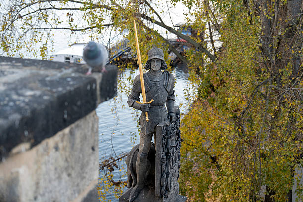 Charles Bridge and its statues, Prague, Czech Republic.