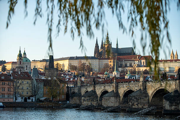 Charles Bridge and its statues, Prague, Czech Republic.