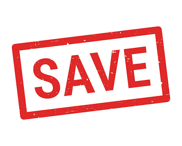 Save. Grunge rubber stamp for your own design, isolated on a blank background. The stamp consists of text and a frame in red ink. Vector Illustration (EPS file, well layered and grouped). Easy to edit, manipulate, resize or colorize. Vector and Jpeg file of different sizes.