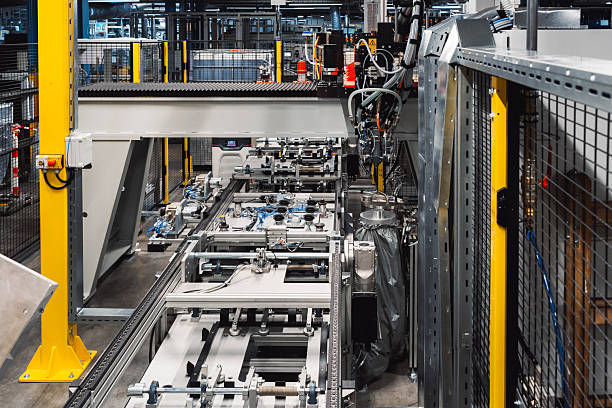 istock Automated Industrial Assembly Line with Robotics 2251133744