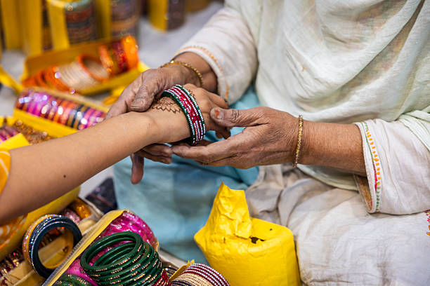 istock Bangle Fitting at a Market Stall — Jaipur, India 2251138990
