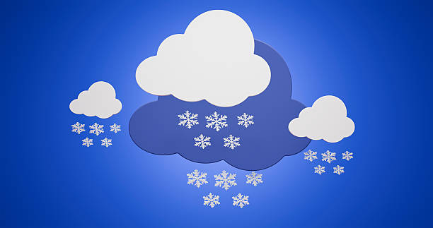 Weather icon on blue background. 3d render illustration.