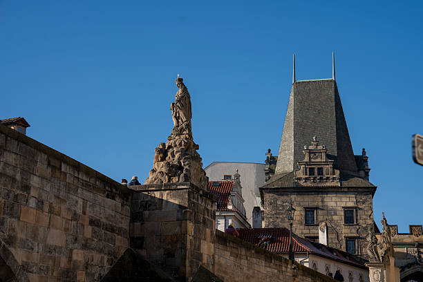 Charles Bridge and its statues, Prague, Czech Republic.