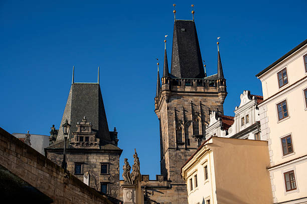 Charles Bridge and its statues, Prague, Czech Republic.